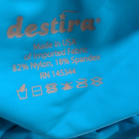 NEW $79 Destira TEAM Competition Gymnastics Leotard +SCRUNCHIE Seattle CM Medium - Picture 5 of 5